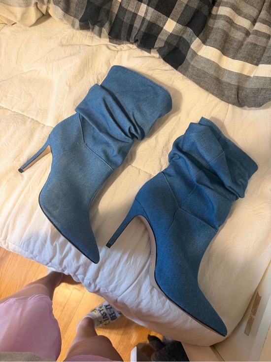 SCHUTZ Shoes - SCHUTZ Blue Slouchy Pointed-Toe Stiletto Boots